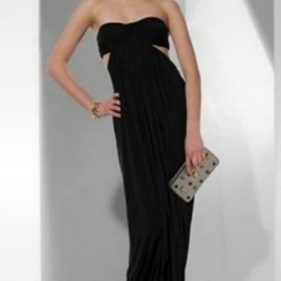 BCBGMAXAZRIA black bandeau gown - Picture 3 of 8